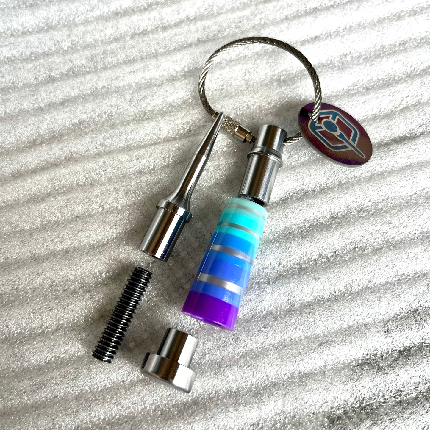 Roulette Ferruled Keychain / Single Prong Pitch Tool