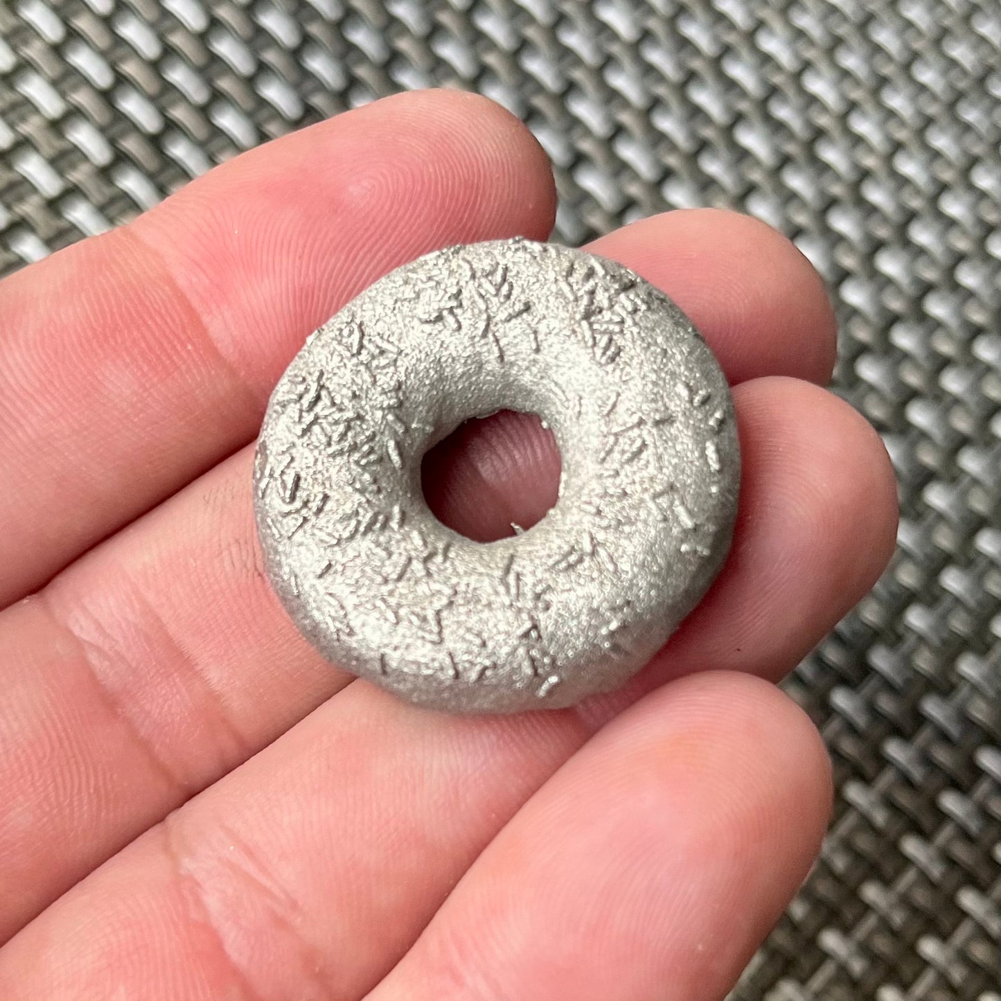 3D Printed Steel Donut with Sprinkles