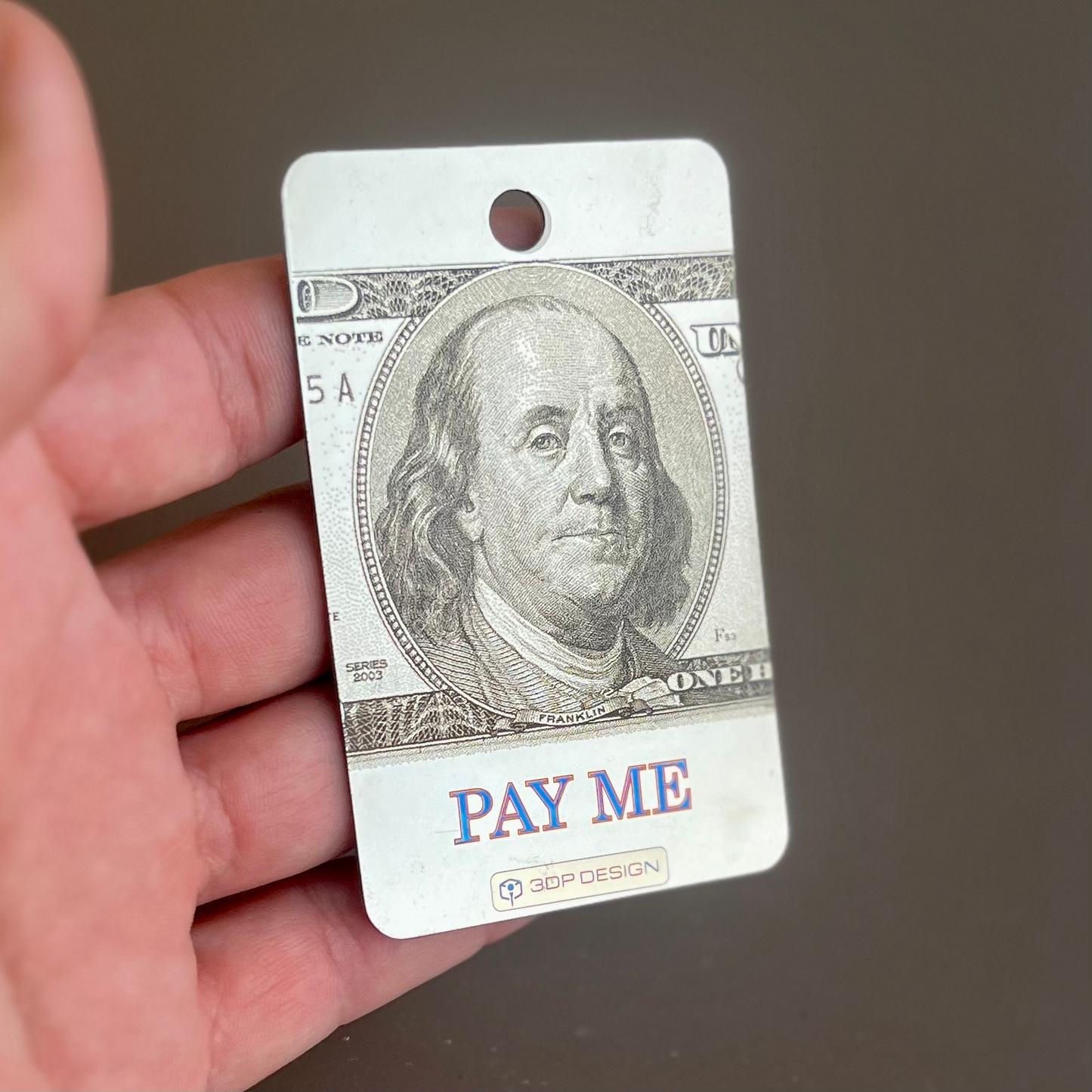 $100 Dollar Bill Personalized Bag Tags