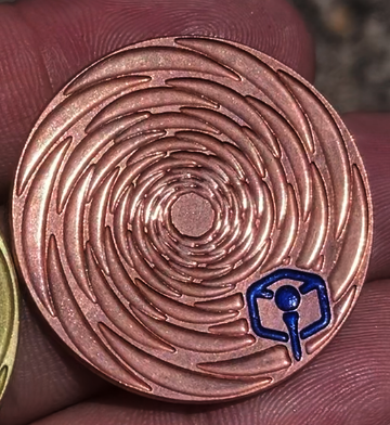 Thin Copper Ball Marker - "Black Hole" / "Cubes #2"