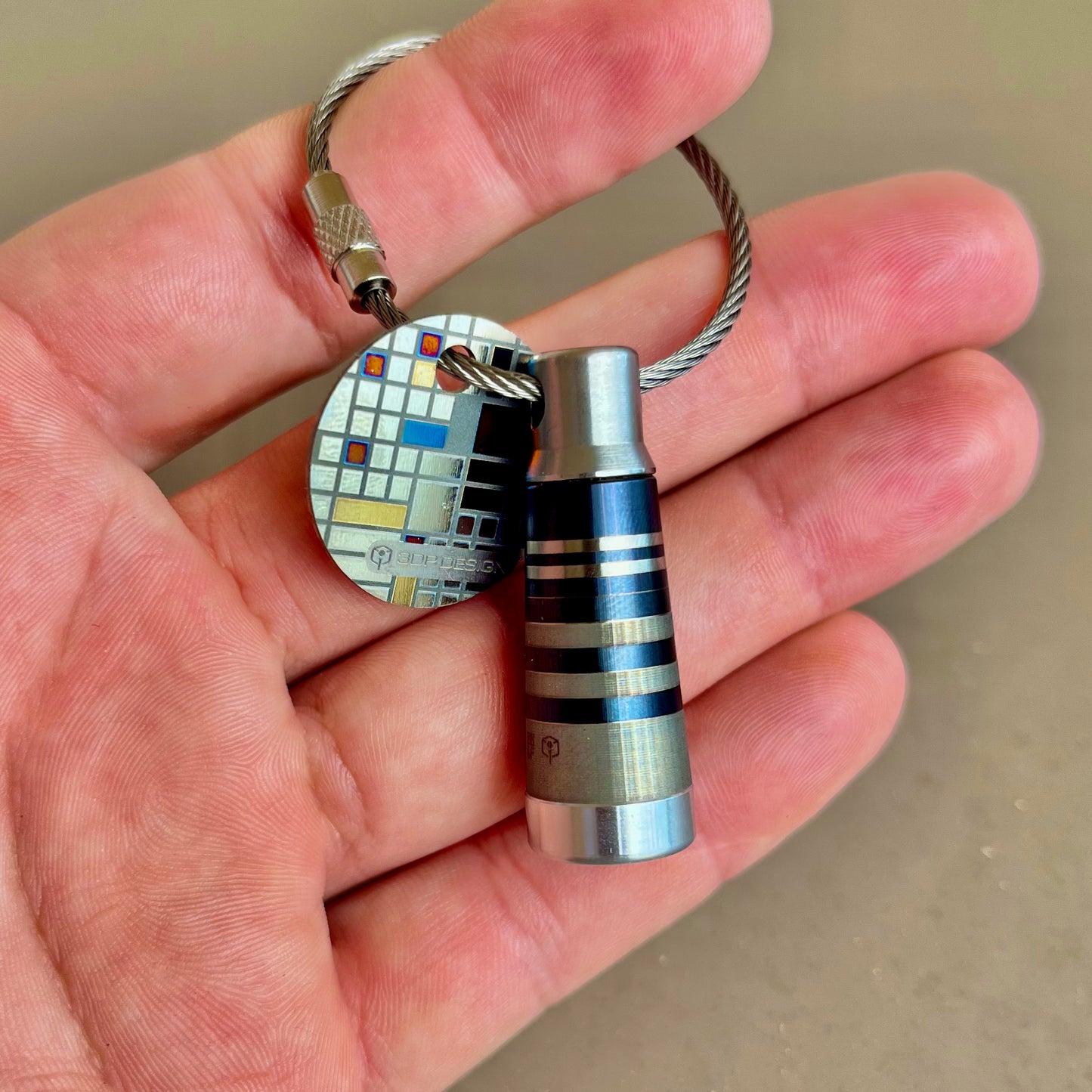 Ti "I Blue Myself Yet Again" Ferruled Keychain