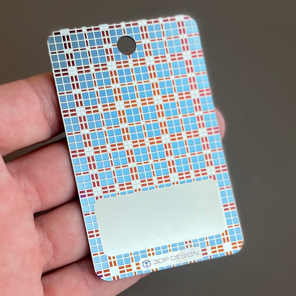 Ice Blue Tartan Custom Bag Tag – 3dp Design