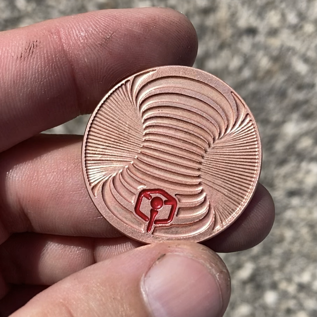 Thin Copper Ball Marker - Torus / Cubes #1 Micro