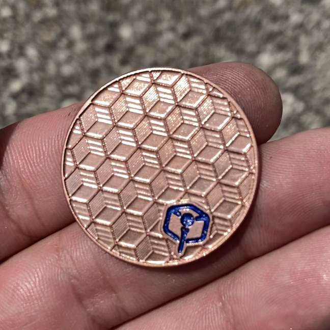 Thin Copper Ball Marker - Torus / Cubes #1 Micro