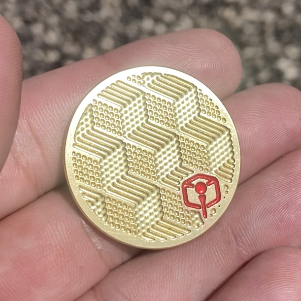 Thin Brass Ball Marker #1