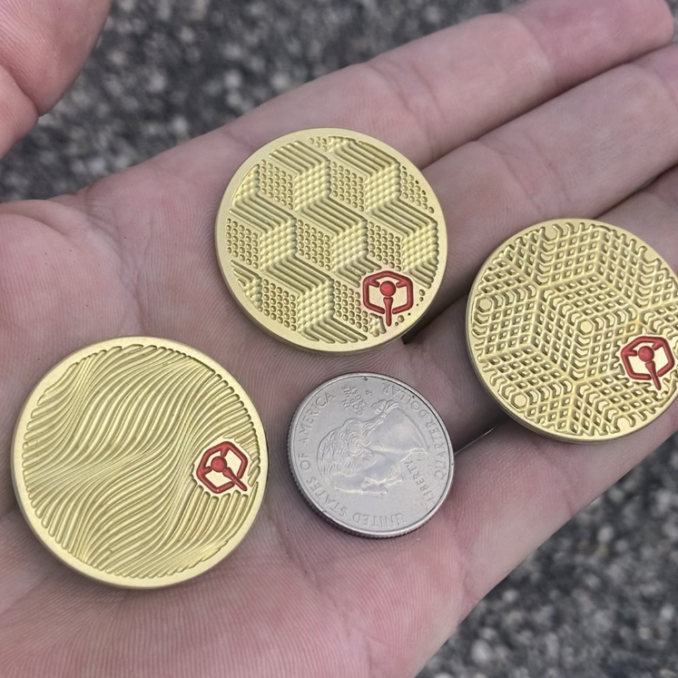 Thin Brass Ball Marker #1